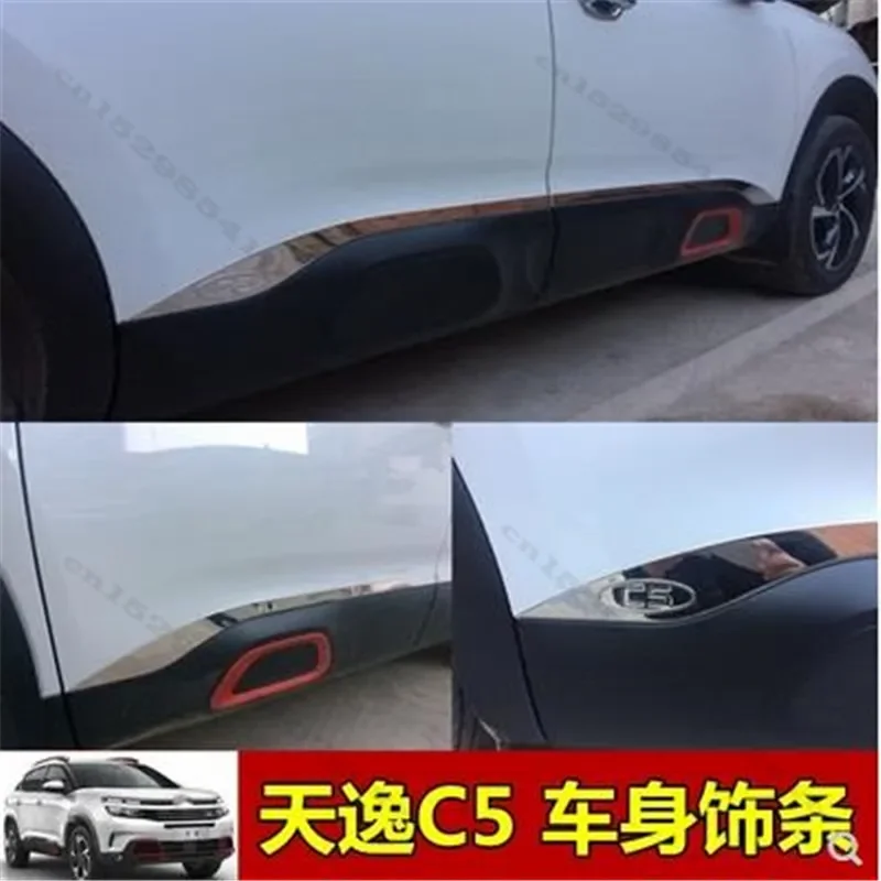 stainless steel body trim car door decorative plates decorative strip car accessories For Citroen C5 AIRCROSS 2017-2021