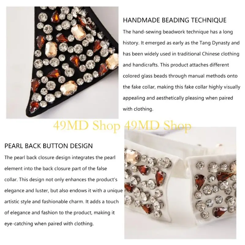 49md-women-pointed-faux-collar-with-crystal-studded-multiuse-wardrobe-outfit-upgrades