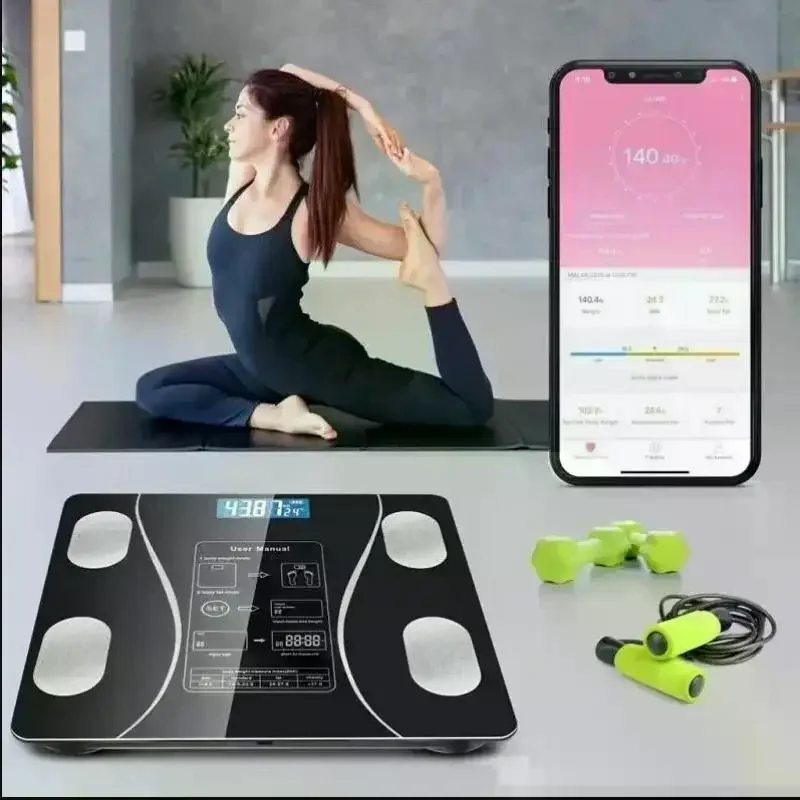 Weight Scale Bluetooth Rechargeable Electronic Intelligent  Body Fat Scale Balances
