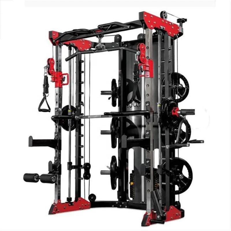 Gym Fullset Equipped Multi Functional Equipment Training Cable Machine Squat Power Rack Smith Smith Cage Machine