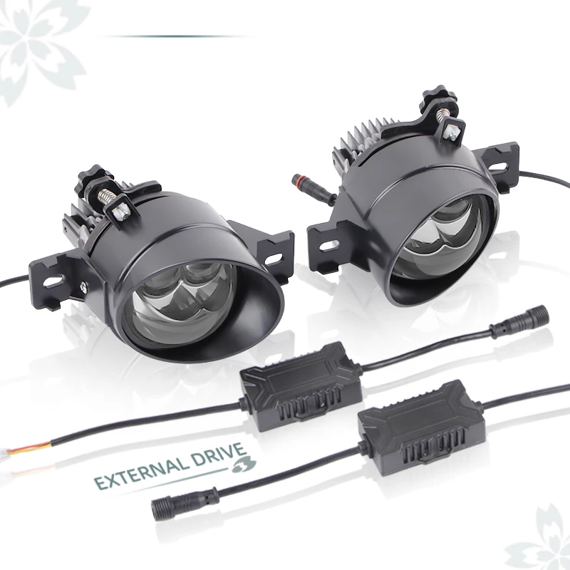 

90W High Power 3.0 LED Headlight Fog Lamp Lens CSP Chip 6000K White Light Bi LED Fog Lights Projectors Universal Nissan
