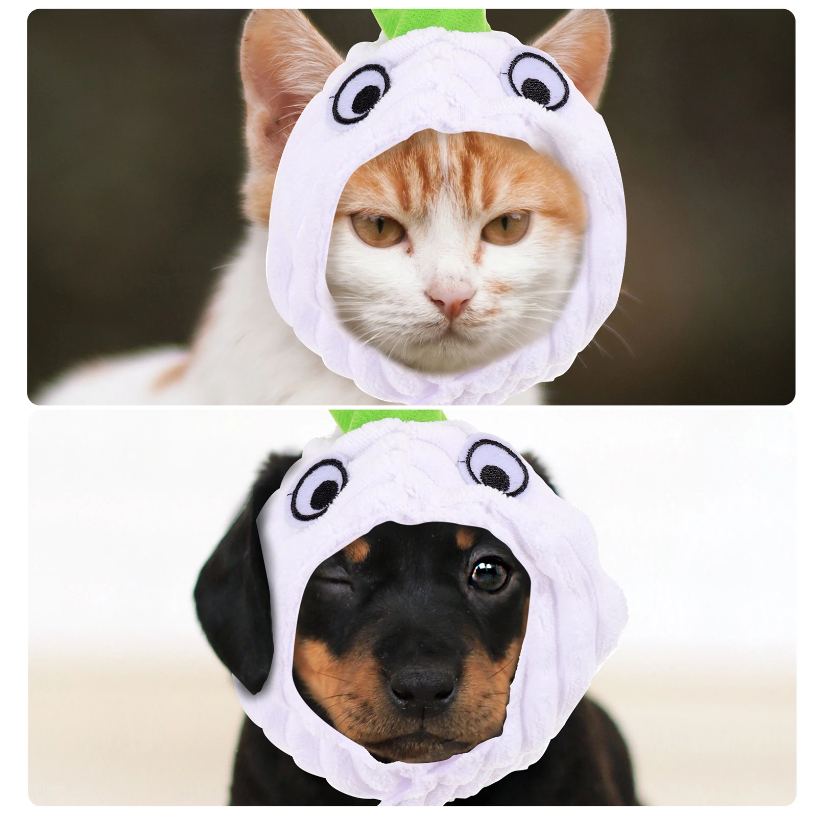 

Garlic Pet Headset Dogs for Small Animals Warm Hat Hats Cap Winter Pets Thermal