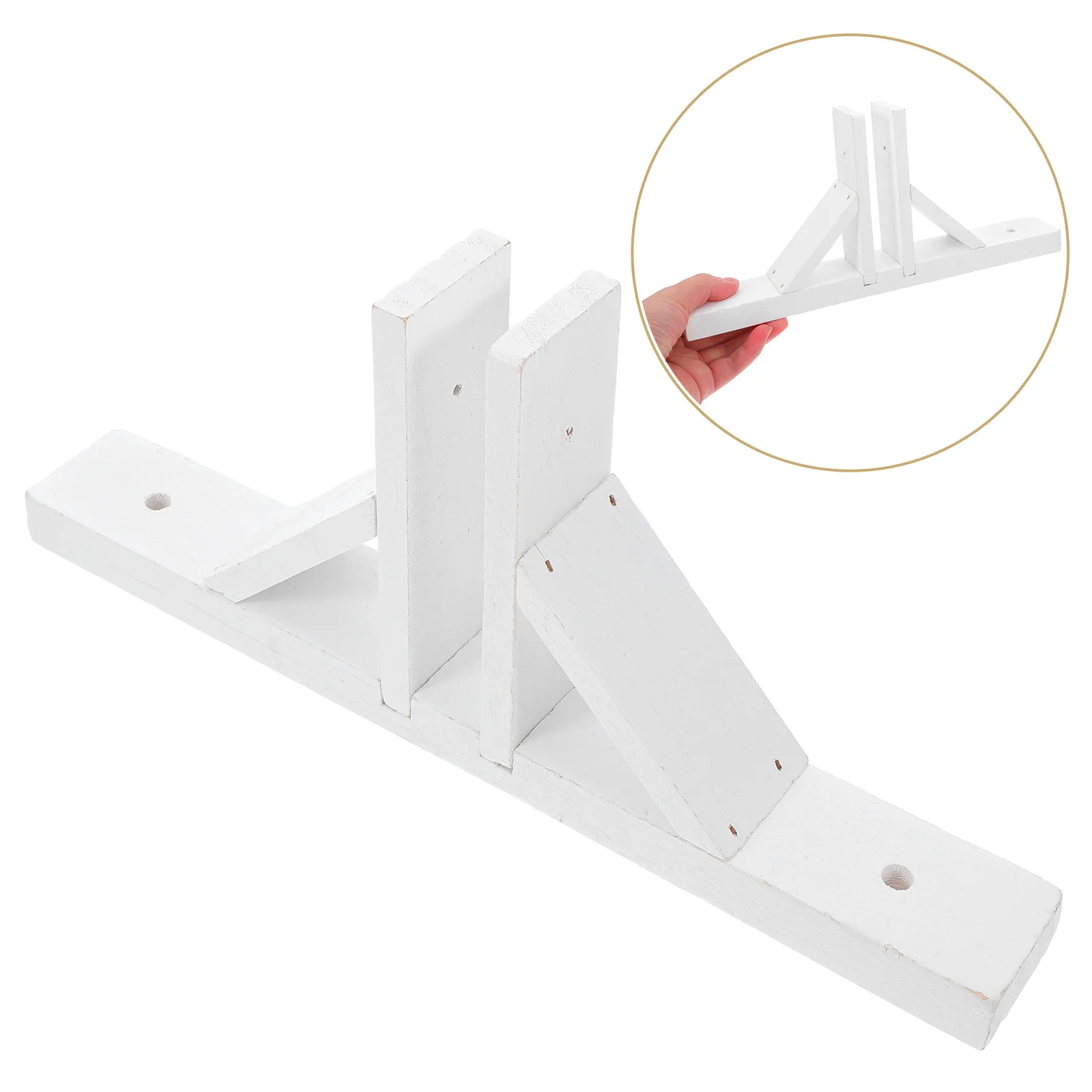 

Wooden Fence Base Bracket Sturdy Natural Wood Garden Border Fencing Support for Outdoor Yard Patio Lawn Picket Fence