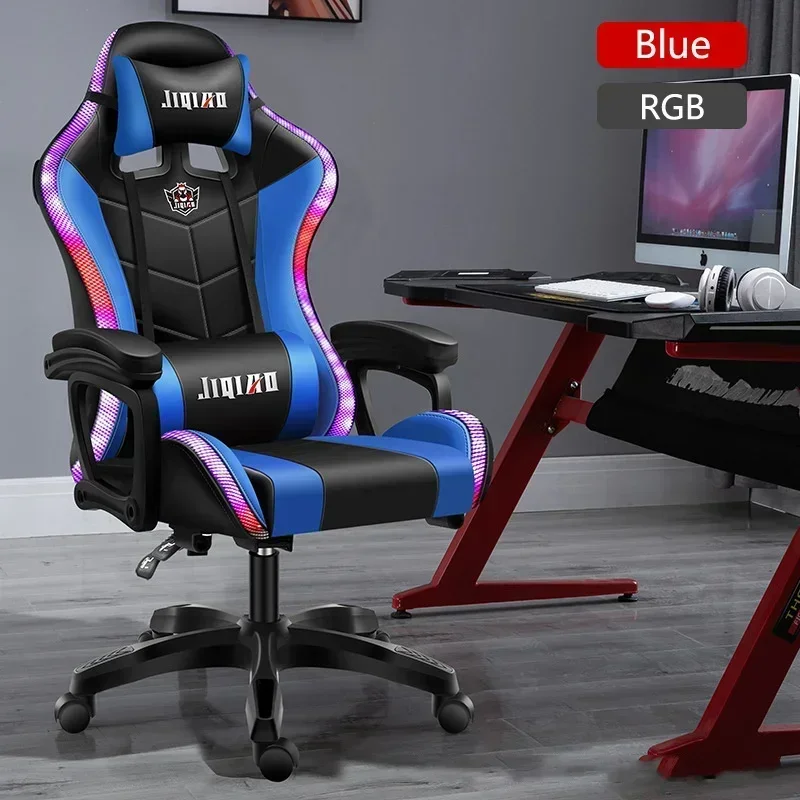 Bureau Gaming Hoogwaardige Computerstoel Met Massage Lederen Kantoorlicht Gamer Stoel Draaibaar Gamen Ergonomisch Cadeira Meubilair