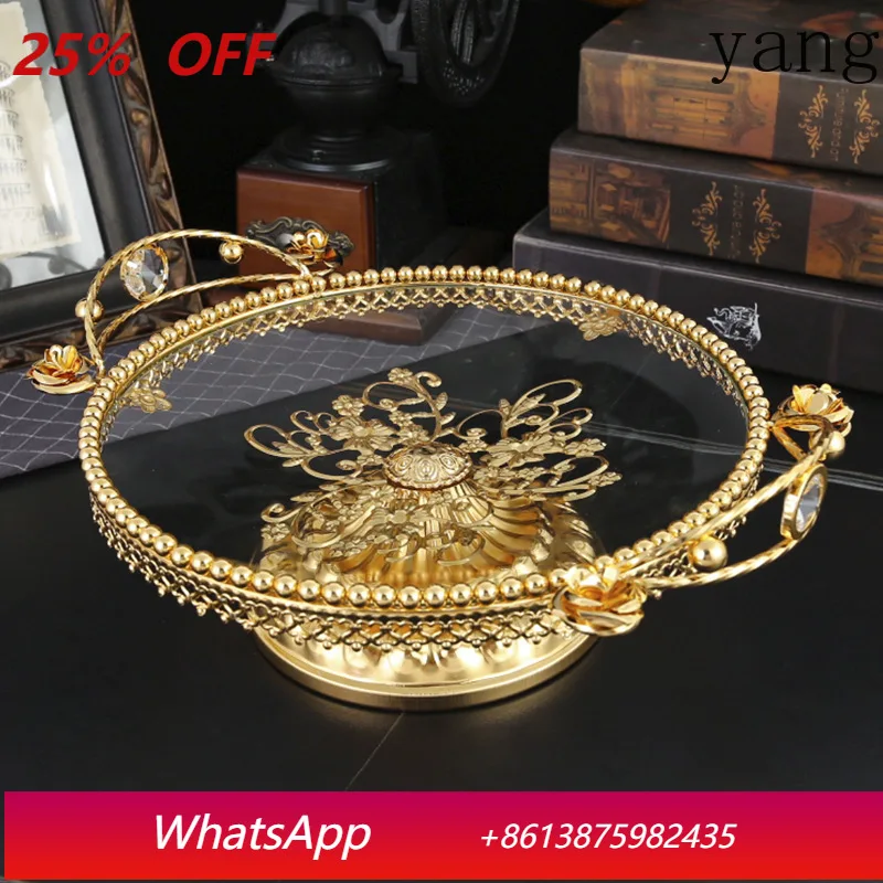 

CX Household Glass Fruit Bowl Living Room New Chinese Coffee Table Dried Fruit Plate