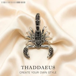 Pendant Scorpion Black,Brand New Fashion Jewelry Europe 925 Sterling Silver Accessories Gift For Woman Rebel Men