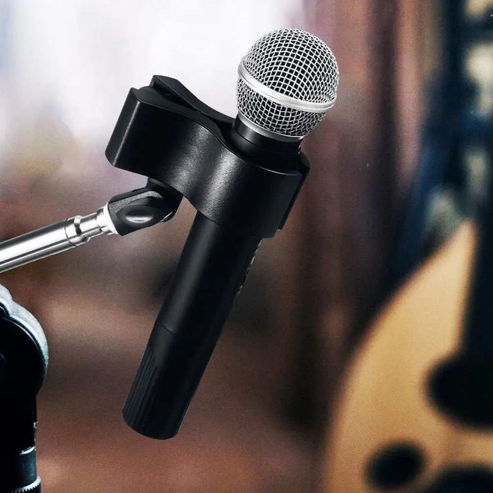 

Universal Microphone Shockproof Clip Holder Stable Mic Clamp for Recording Broadcast Wireless Microphone Stand