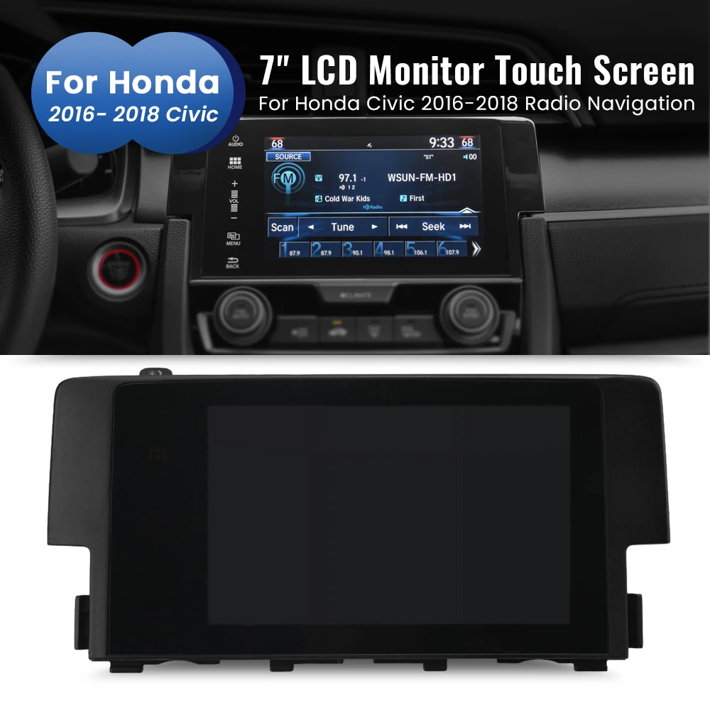 

OEM 7 inch 39710-TBA Navigation LCD Touch Screen Display for Honda Civic 10th 2016-2020 LCD 39710-TBA-A11 39710-TBA-A21