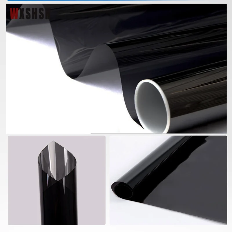 Window Glass Vinyl film Self-Adhesive Privacy Protection Mirror sticker UV-Proof Sun-Blocking For Home Office Market Half Black