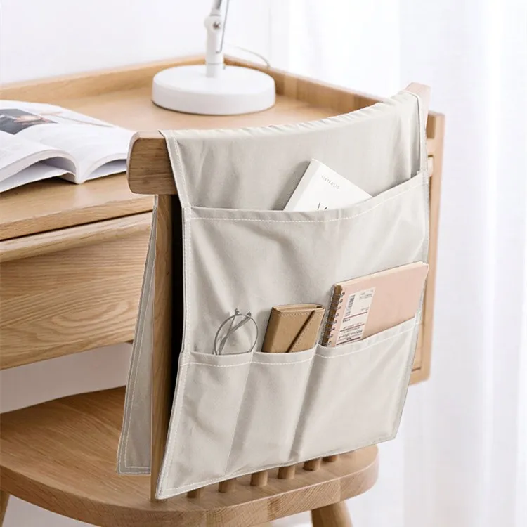 Sofa Armrest Organizer With 4 Pockets Armchair Hanging Storage Bag for TV Remote Control Cellphone Books Storage Pouch