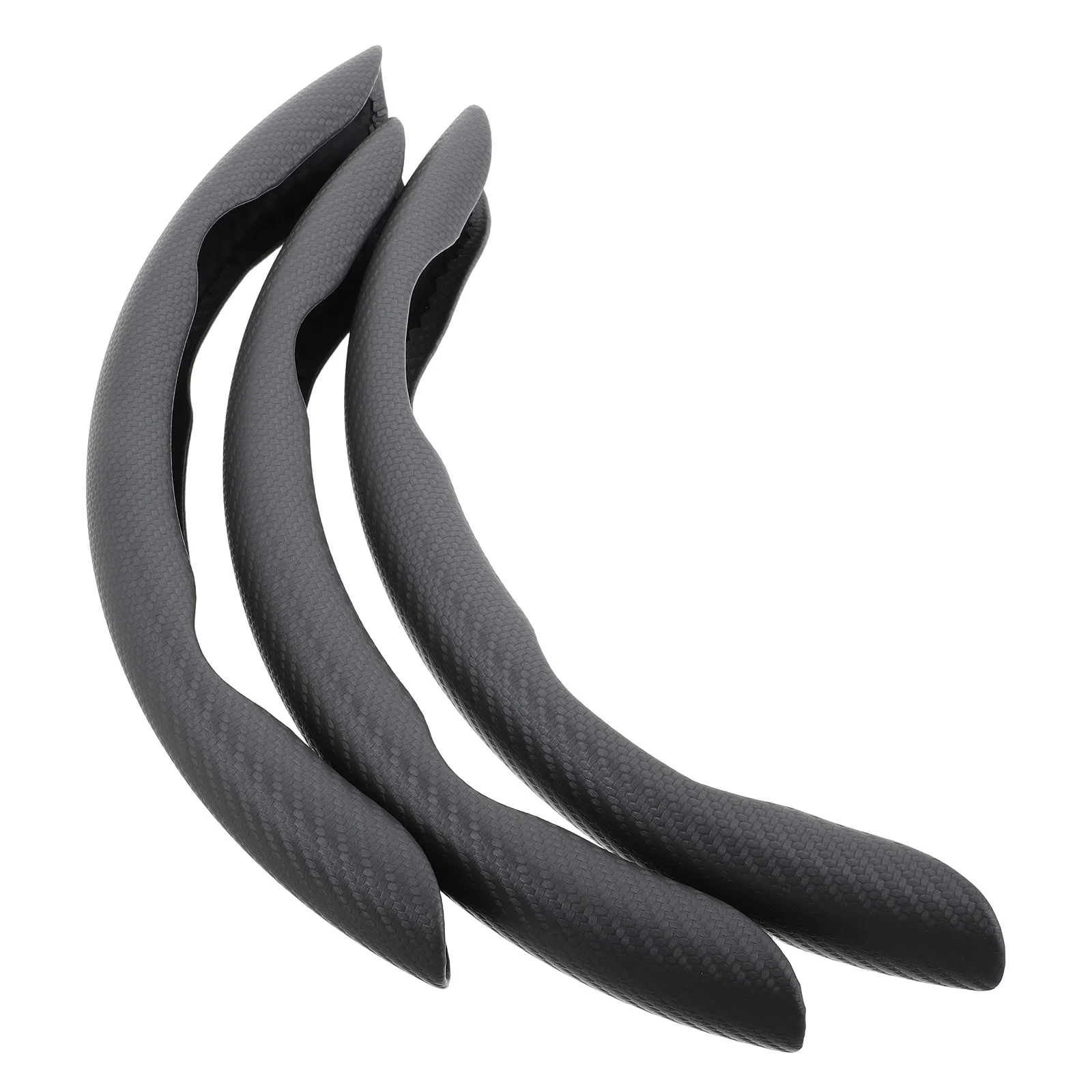 3 قطعة 15 بوصة ألياف الكربون نمط غطاء عجلة القيادة المضادة للانزلاق قبضة آمنة العالمي صالح لينة اللمس اكسسوارات السيارات كل موسم