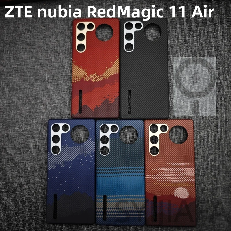 

Magnetic Case for ZTE nubia RedMagic 11 Air Carbon Fiber Mobile Phone Accessories Aramid Fiber Cover Ultra-Thin Cover