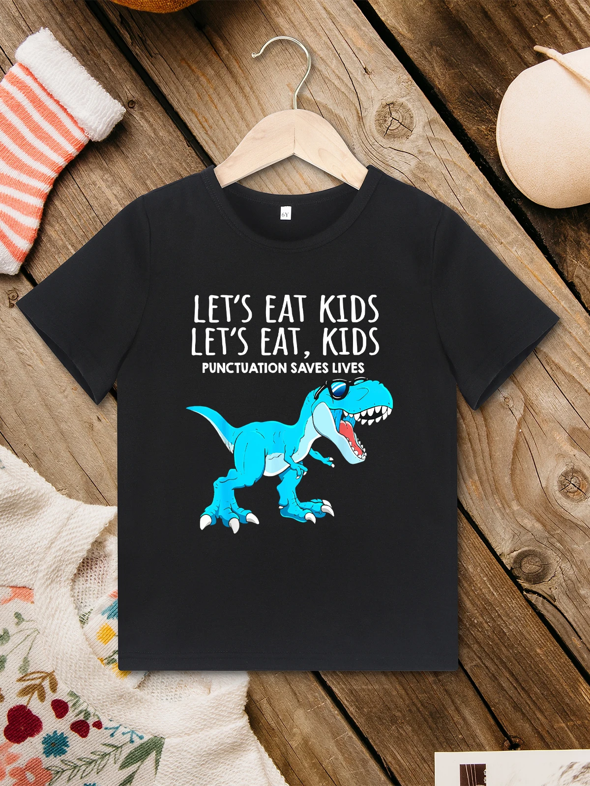 

Funny Pattern Dinosaur Kids T-shirts Creative Popualr New Streetwear Summer Black Clothes Comfortable and Breathable Shirt