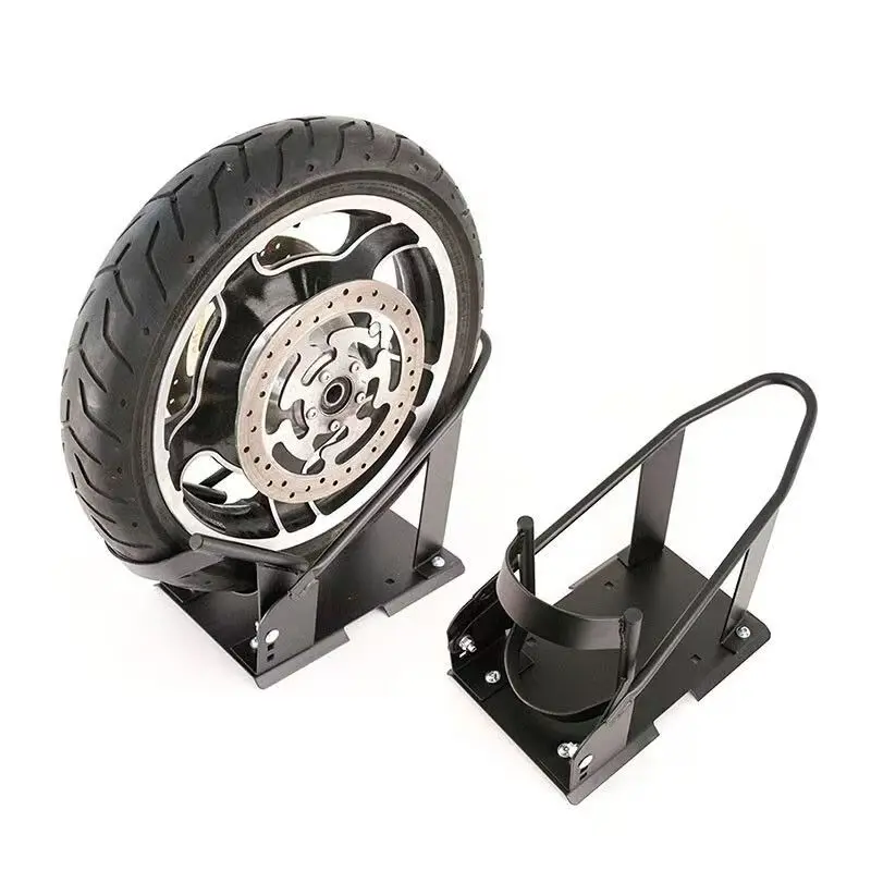 

Motorcycle Wheel Chock Upright Heavy-Duty Steel Motorcycle with Adjustable Front Wheel Stand Holes for Motorcycle