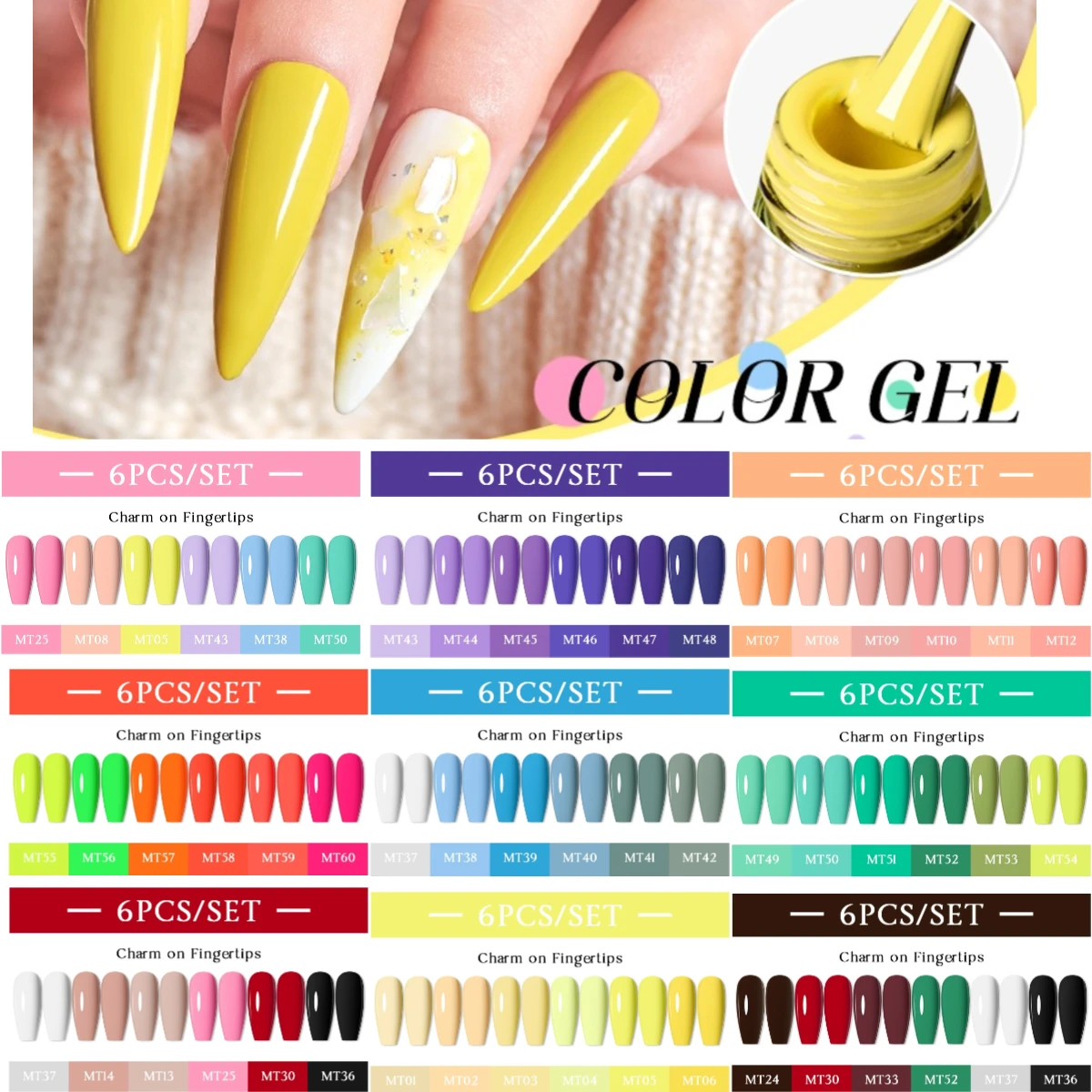 6Pcs/Set Autumn Series Nail Gel Polish Gel Wine Red Colorful Semi Permanent Need Top Coat Soak off Gel Nail Gel Art Varnish Kit