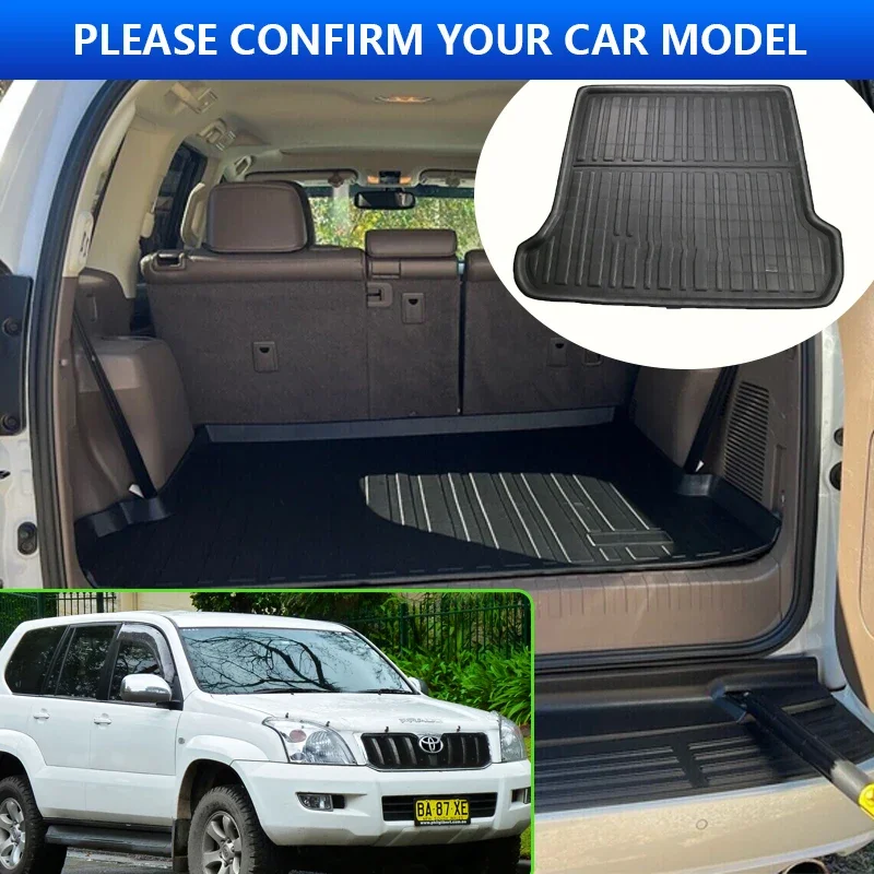 Trunk Mat For Toyota Land Cruiser Prado 120 J120 FJ120 LC120 Lexus GX 470 2003~2009 High Temperature Resistant Storage Pad Parts