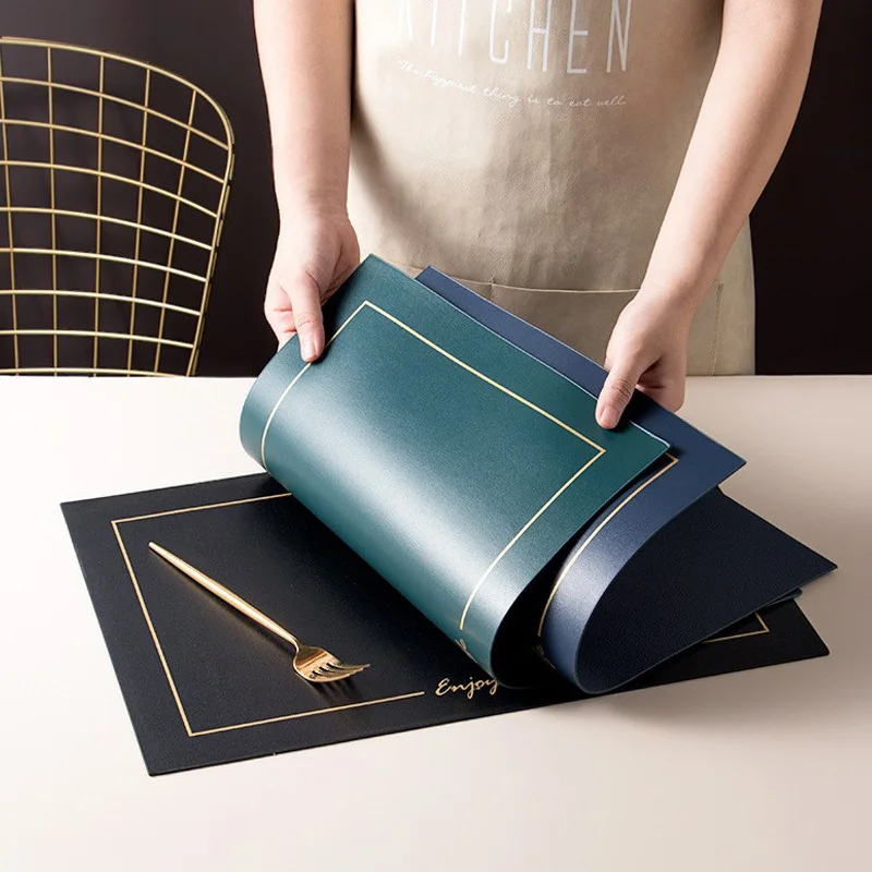

Leather Ironing Table Mat, Waterproof and Oil-Proof, American Western Placemat, Pan and Bowl Mat, Insulation