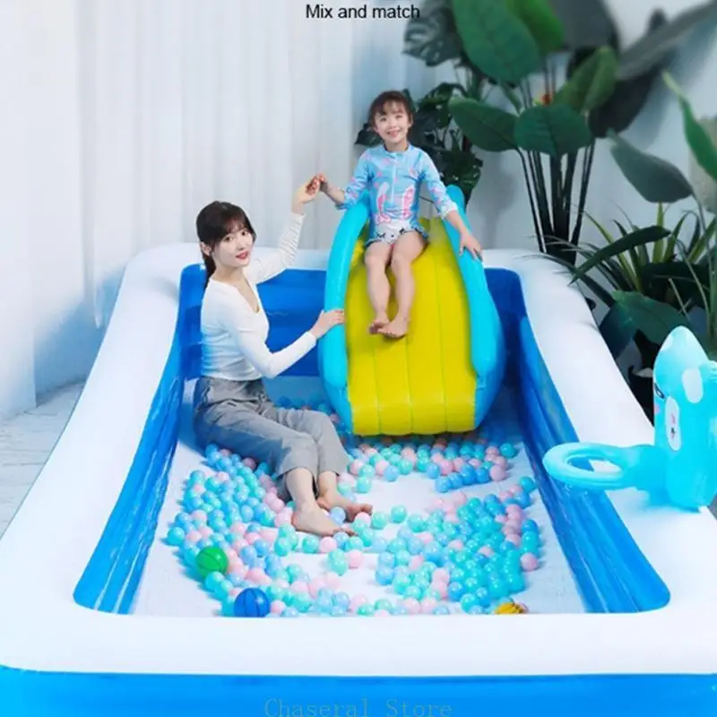 

E7CE Inflatable Water Slide for Toddler Wider Steps Water Slide for Outdoor Summer Water Play Amusement PVC Non-Leakage Slide