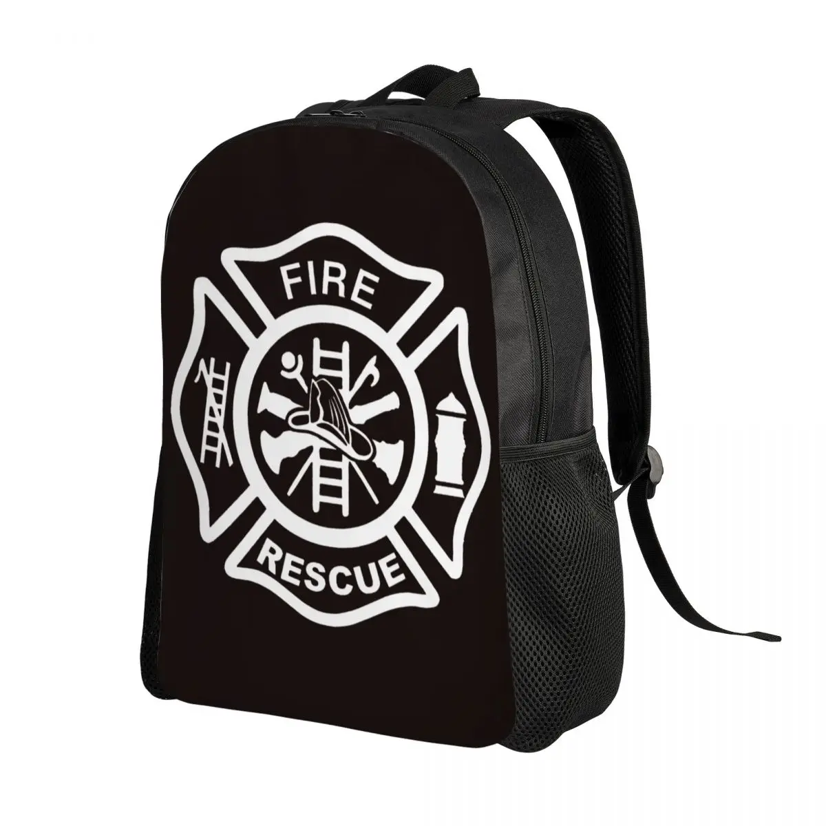 Fire Rescue Firefighter Backpack for Women Men School College Student Bookbag Fits 15 Inch Laptop Bags