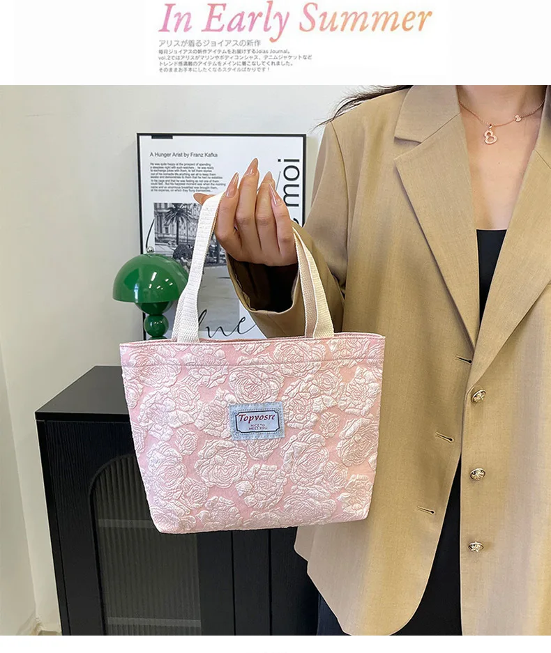 

Women's Floral Bag - Fashion Portable Versatile, Commuter Lunch & Travel Handheld Bag