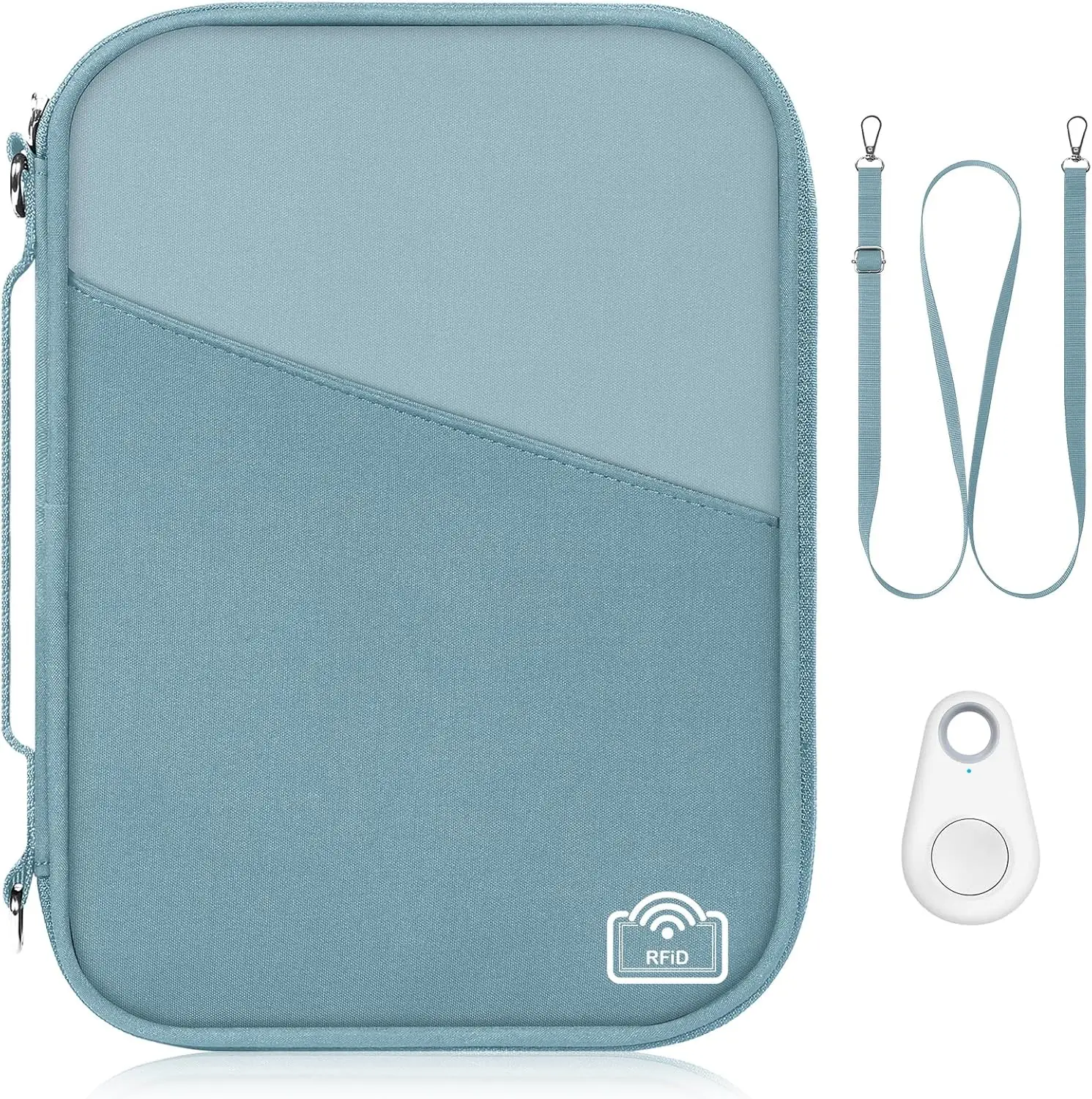 

Держатель для паспорта с защитой от RFID для путешествий, органайзер для семьи, легкий кошелек, незаменимые аксессуары для женщин и мужчин