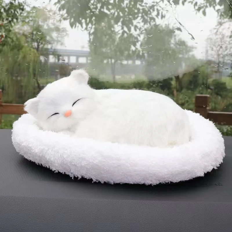 

Kawaii Plush Toy Simulation Cat Stuffed Animal Manual Paste High Quality Artificial Fur Toy Childre Gift Home Car Decoration