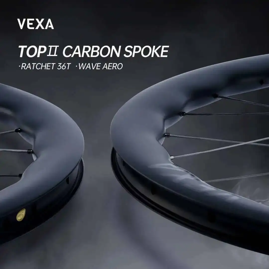 

VEXA TOP II Carbon Wheelset Disc Brakes Precision Carbon Spokes Weight Cut 1257g TPI Ceramic Bearings Ultralight Racing Wheelset