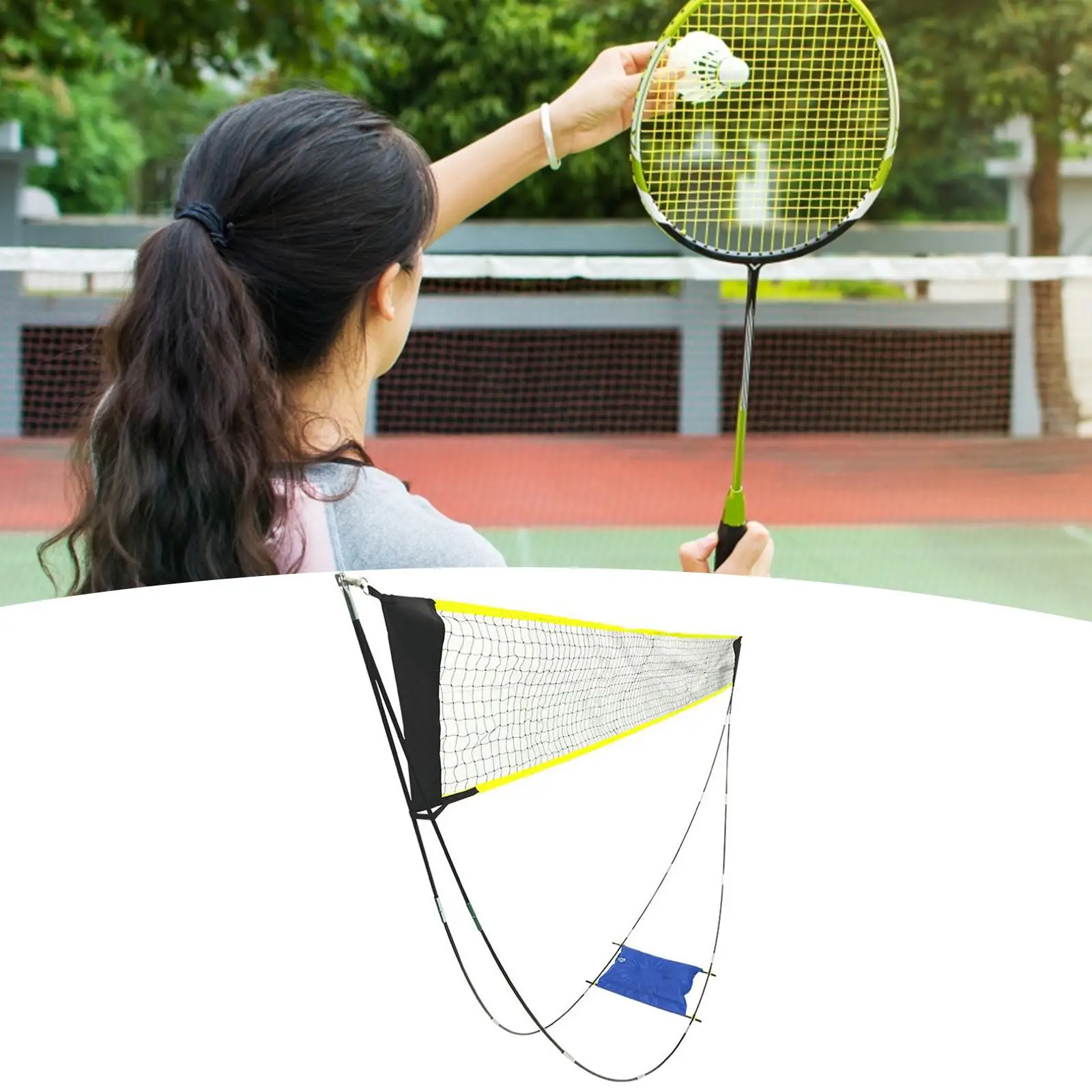 

Badminton Net Folding Tennis Net Set for Exercise Indoor Outdoor Match