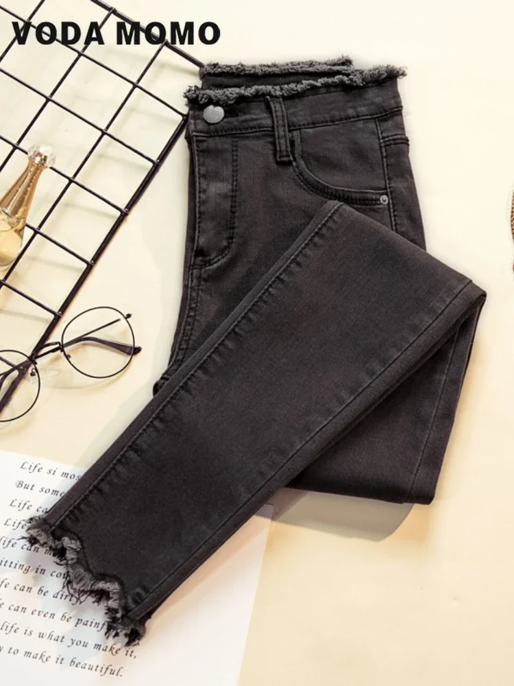 

Сплошной цвет, женские джинсы, женские эластичные брюки, весна-лето, узкие брюки для женщин, базовые повседневные женские джинсовые брюки, универсальные