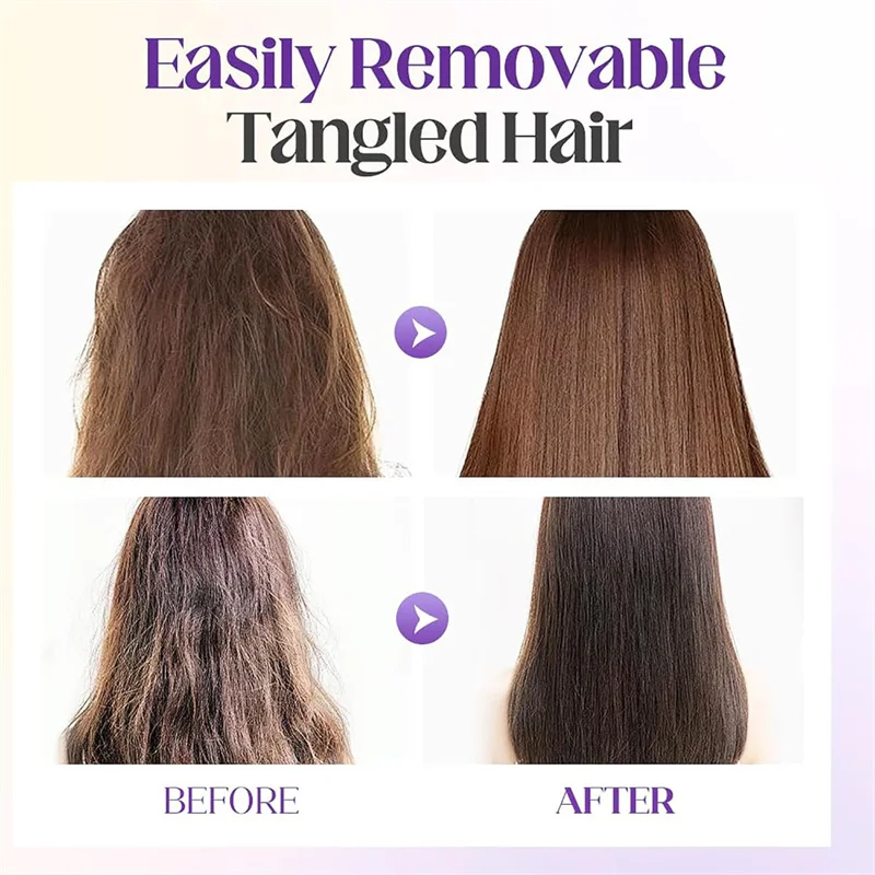 فرشاة شعر ذاتية التنظيف للنساء، فرشاة شعر نظيفة بنقرة واحدة مع شعيرات قابلة للسحب، مشط تدليك فروة الرأس المضاد للكهرباء الساكنة