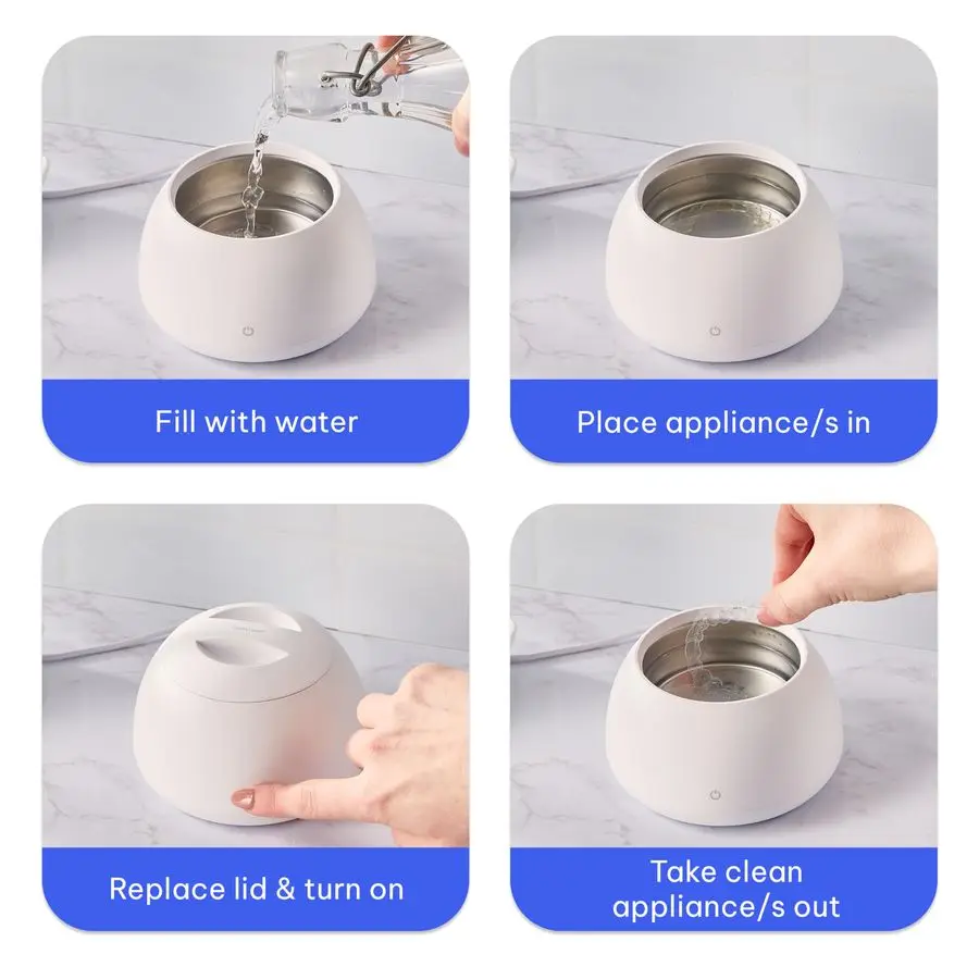 Dental Pod Ultrasonic Retainer Cleaner. The Original Retainer Cleaner Machine, Aligner Cleaner, Nightguard Cleaner, Mouthguard C