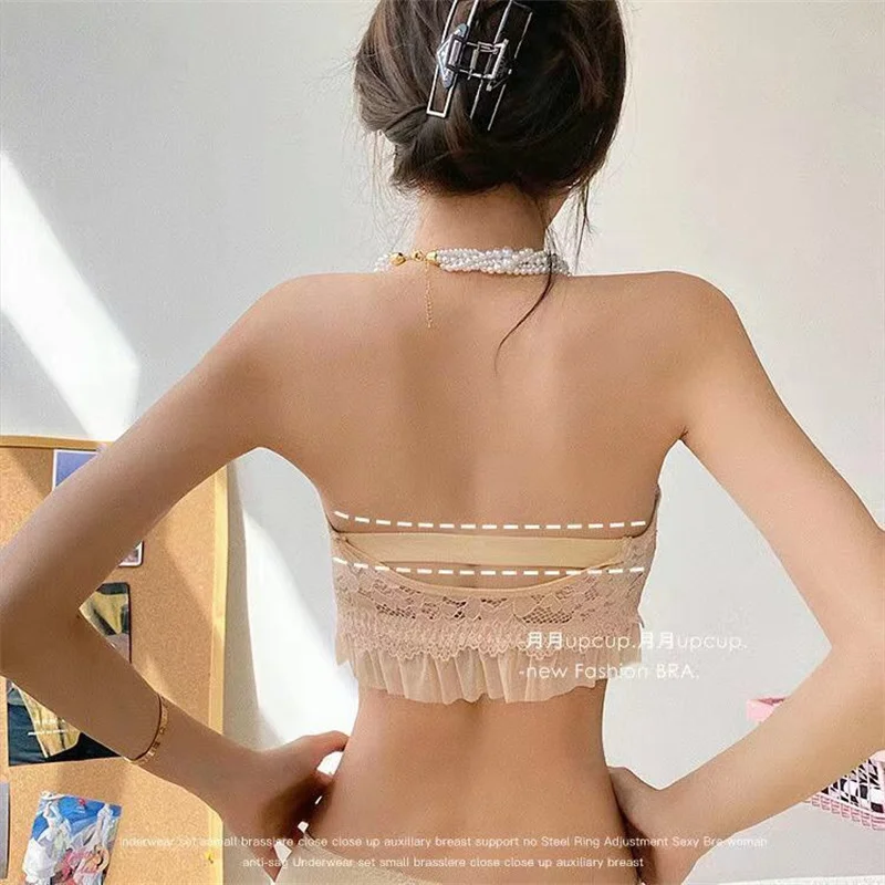 Sexy Lace Lingerie Front Closure Push Up Bras Korean Fashion Embroidery Black Bralette Underwear Women Soutien Gorge Femme