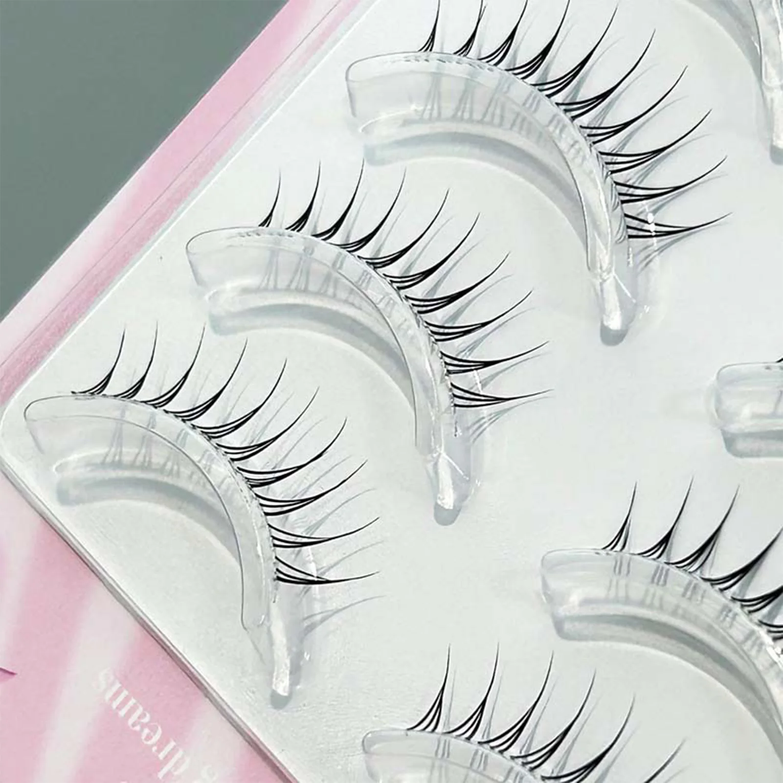 رموش صناعية على الطراز الكوري شرائط شفافة خفيفة الوزن ذات مظهر طبيعي رموش فردية للنساء مكياج K-Pop #6