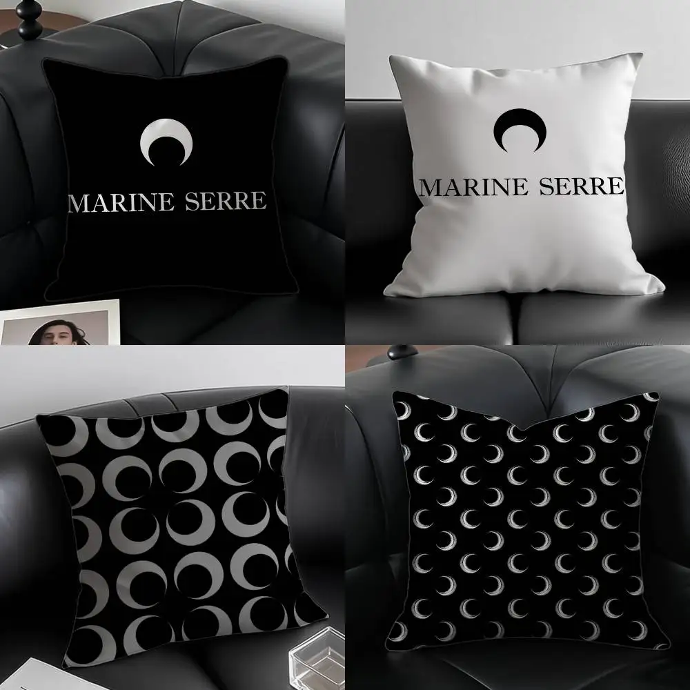 

Luxury M-Marine S-Serre Pillow Case Anti-dustmite Pillowcase Invisible zipper silky short plush Sofa cushion cover