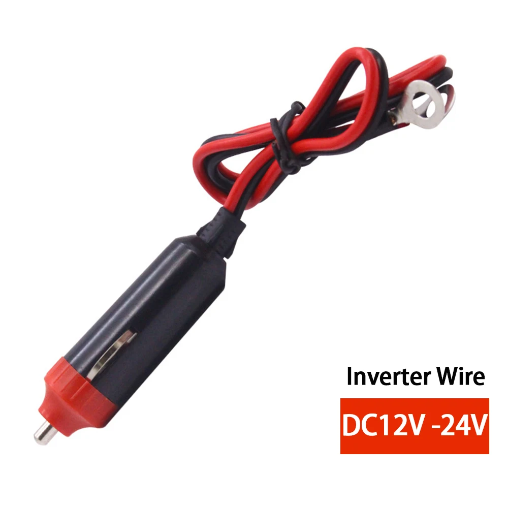 Car Power Supply Inverter Wire 12V Convenient Male Plug 50cm LongCar Cigarette Lighter Plug Cable Socket