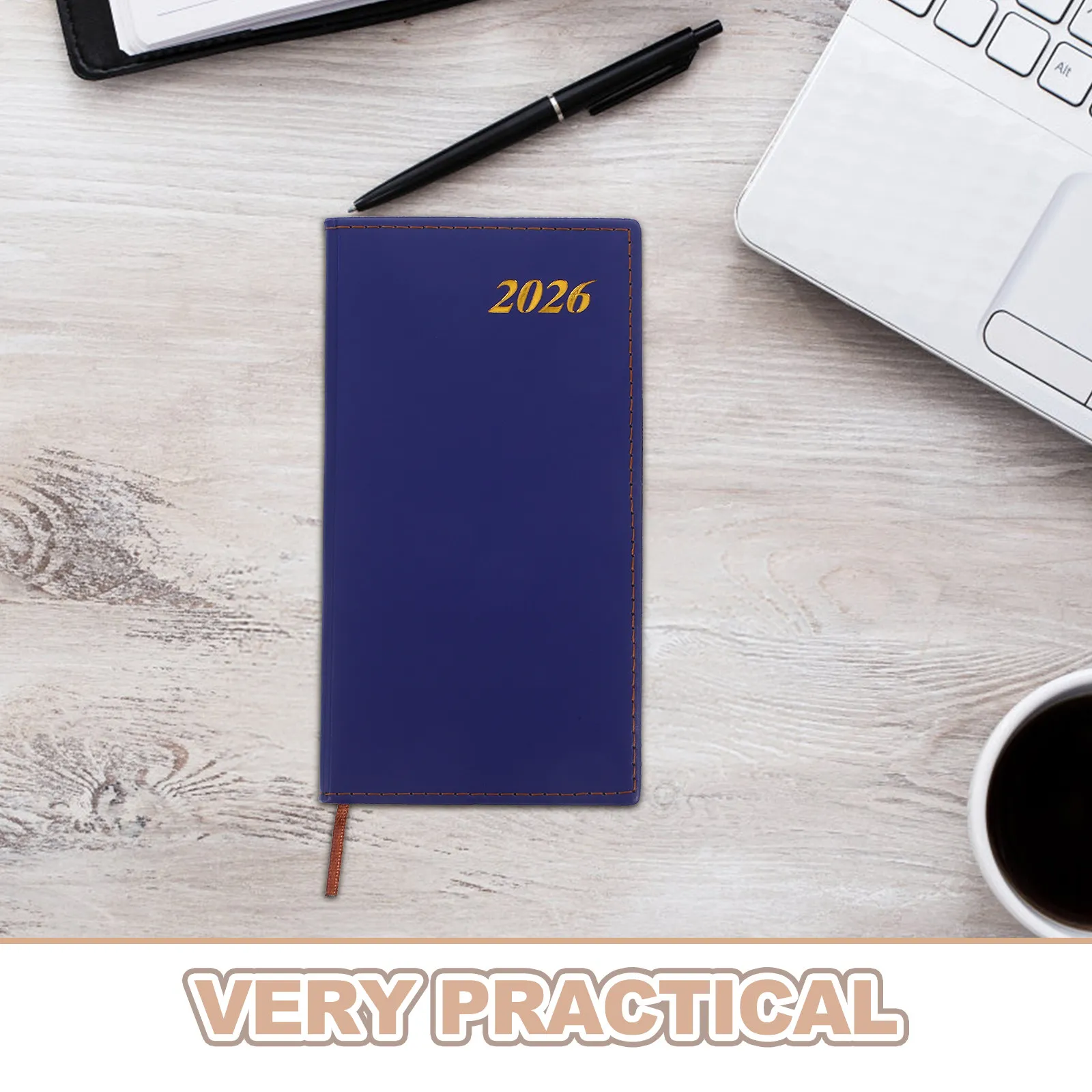 2026 Weekly Planner A6 Slim Sturdy Faux Cover Ample Writing Space Smooth Bleed Proof Pages Portable Pocket Diary