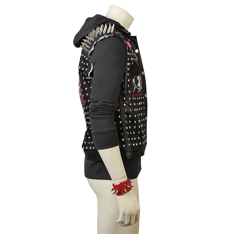 لعبة ساعة الكلاب 2 وجع تأثيري الشرير هوديي سترة قناع زي الدعائم بدلة حفلة لجميع القديسين الرجال الزي لعب الأدوار تأثيري