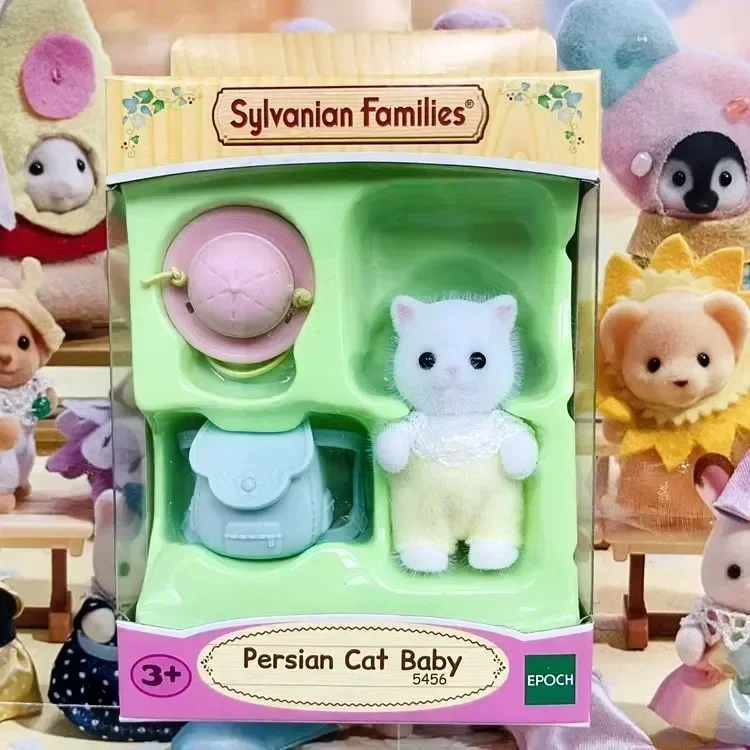 Original Sylvanian Families Anime Figure Kindergarten Baby Series Figurines Room Ornament Collectible Birthday Gifts For Girls