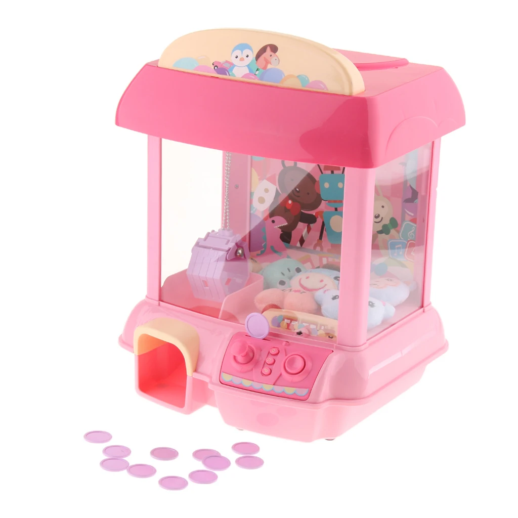 

Mini Electronic Catching Doll Machine Toy Remote Control Arcade Game for Kids Fun Home Play