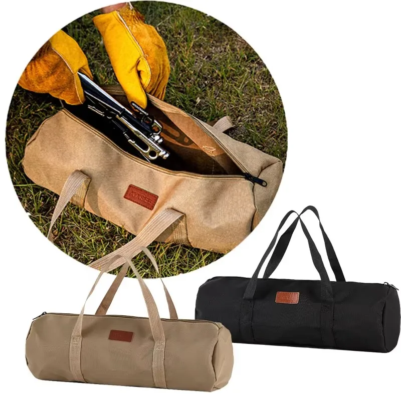 Outdoor Ground Nail Bag Camping Tent Pegs Bag Cylindrical Stake Storage Backpack Portable Miscellaneous Bag Storage Box Toolkit gallery 3