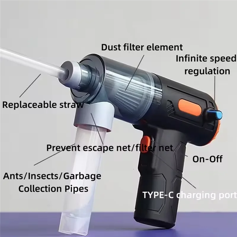 A84E-Ant Catcher per insetti Palmare Fly Grabber Spider Catcher Bug Strumento per la cattura di insetti Morsetto per api Cattura di insetti Trappola per insetti