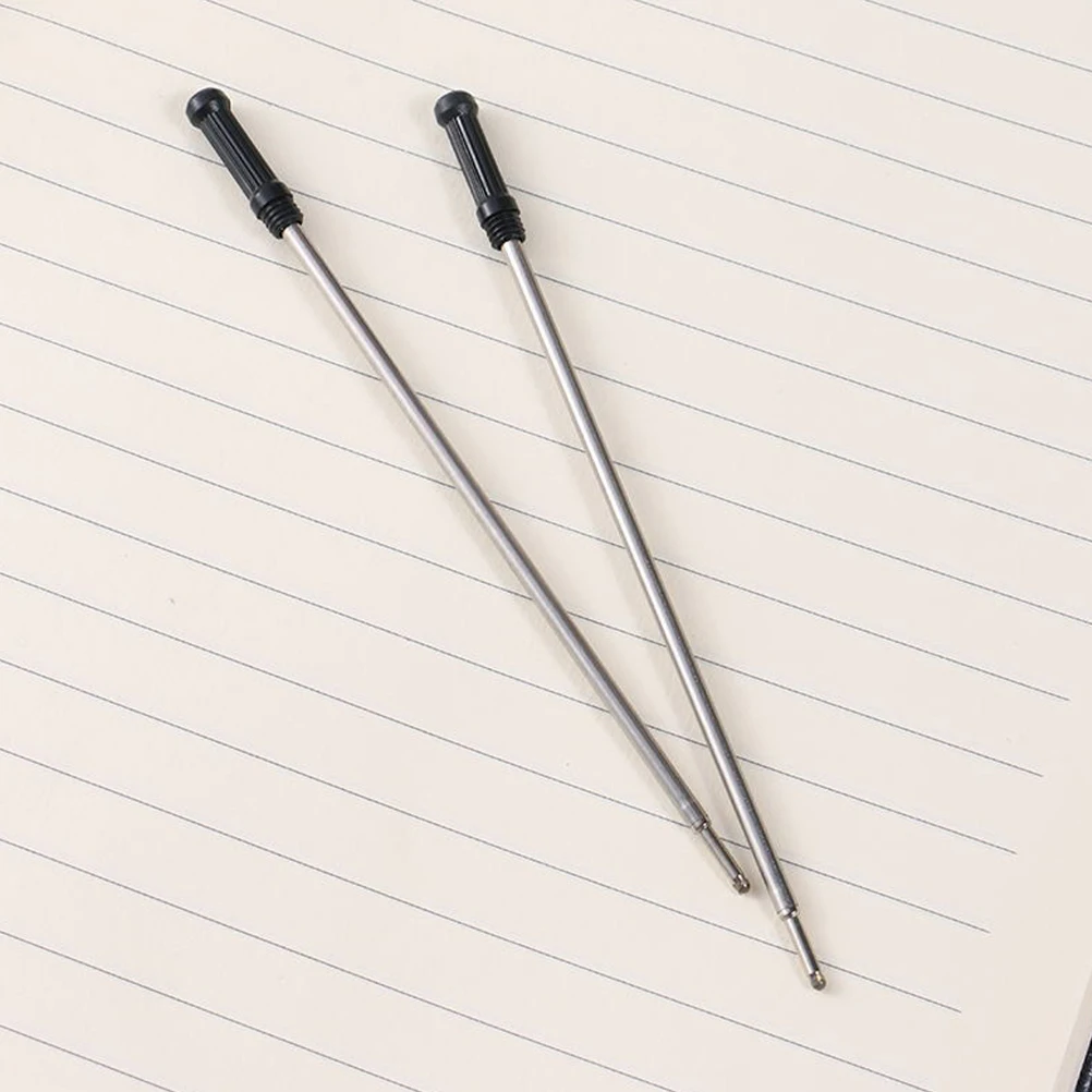 

50 Pcs Ballpoint Pen Refill Black Ink Refills for Pens Replaceable Bastion Metal Beadable