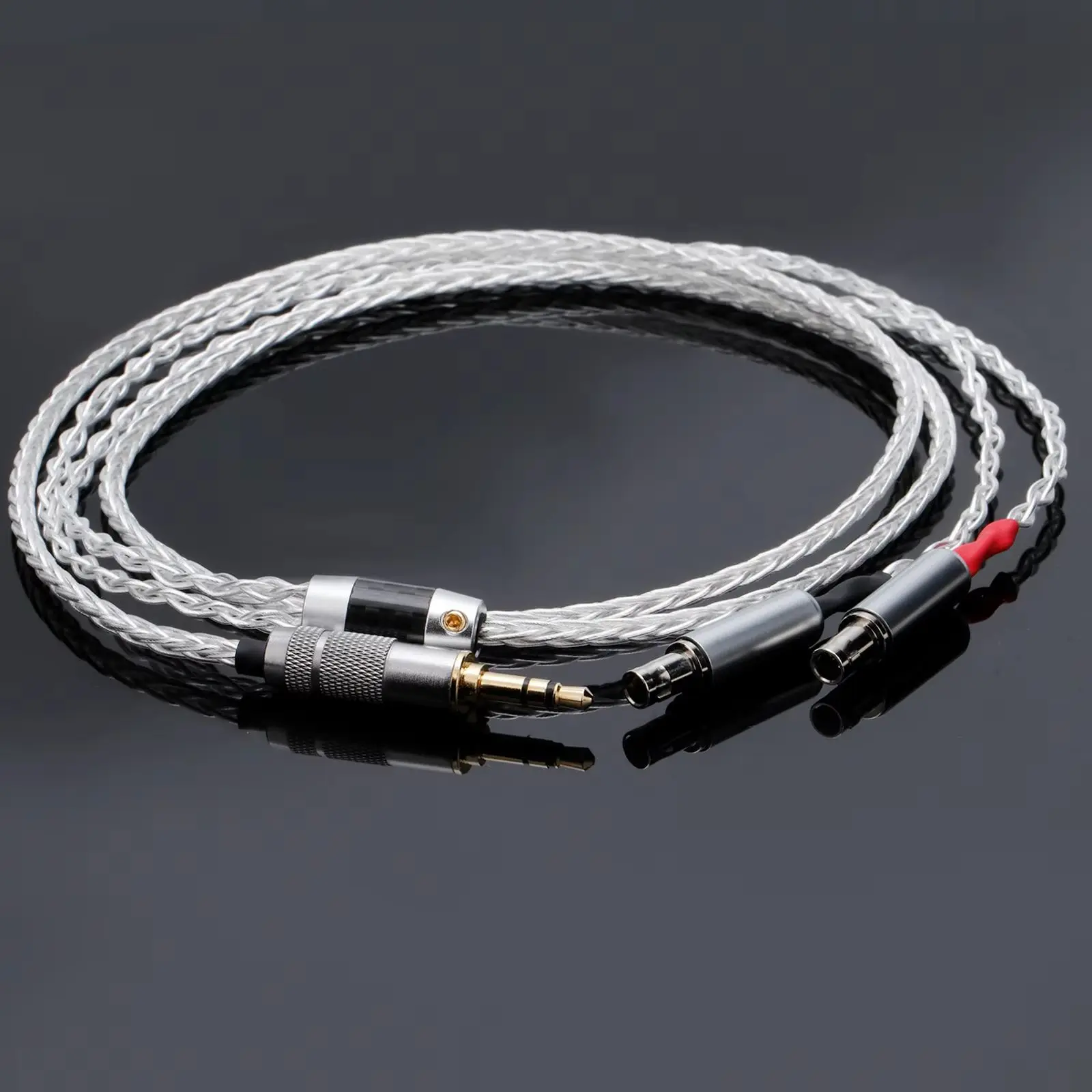 8Cores HD800 Earphone Upgrade Cable 2.5mm/3.5mm/4.4mm/6.35mm Plug 4pin XLR Plug