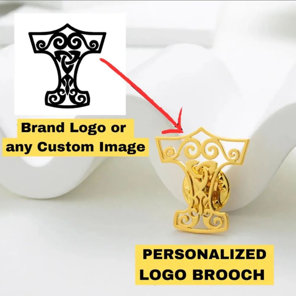 Professional Custom Badge Company Name, Various Pattern Making, Stainless Steel Brooch, Exquisite Jewelry