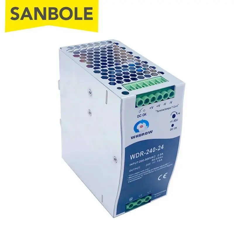 WDR-240-24 240 واط مجموعة واحدة دليل الانتاج الدين السكك الحديدية الصناعية تحويل التيار الكهربائي 10A محرك الأقراص