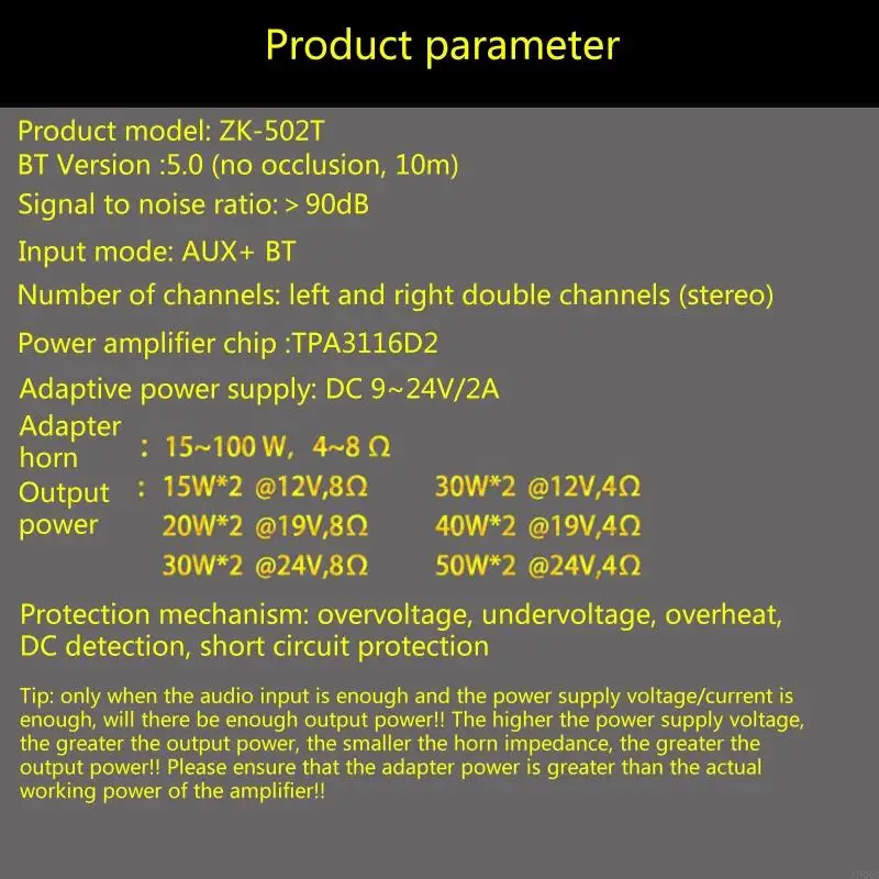 G8DB Perfect HIFI Sound Bluetooth-compatible 5.0 Amplifiers Receivers Boards Support 3.5mm & Bluetooth-Compatible Input