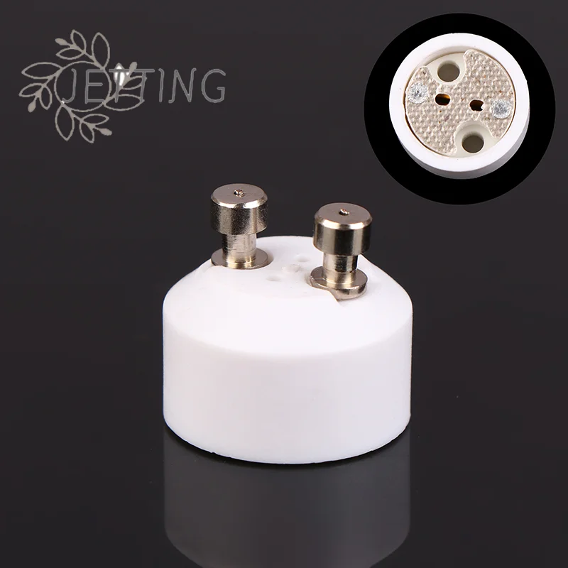 Hot 1pc GU10 To MR16 Ceramic Socket Base Halogen LED Light Bulb G4 GU5.3 GY6.35 Pin Adapter White Converter Lamp Holder