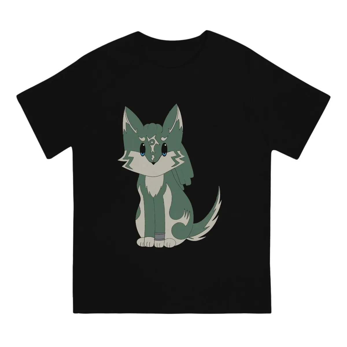 Casual Twilight Princess Chibi Wolf Link T-Shirt for Men Round Collar 100% Cotton T Shirt Z-Zelda Short Sleeve Tee Shirt