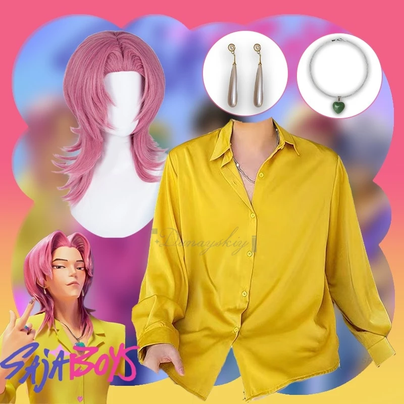 

Anime K-Pop Demon Hunters Saja Boys Romance Cosplay Costume 30CM Short Hair Wig Cosplay Wig Halloween party Group Accessories