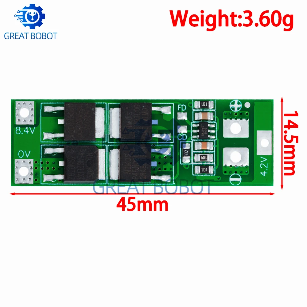 2S 20A 7.4V 8.4V 18650 Lithium Battery Protection Board/BMS Board Standard/Balance For DIY